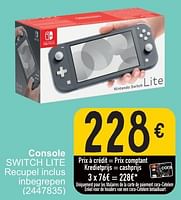 Promotions Nintendo console switch lite - Nintendo - Valide de 28/05/2024 à 10/06/2024 chez Cora