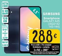 Promotions Samsung smartphone galaxy a25 - Samsung - Valide de 28/05/2024 à 10/06/2024 chez Cora