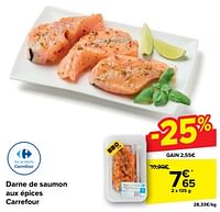 Promotions Darne de saumon aux épices carrefour - Produit maison - Carrefour  - Valide de 29/05/2024 à 04/06/2024 chez Carrefour