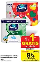Promotions Papier-toilette soft 2 plis - Nalys - Valide de 29/05/2024 à 04/06/2024 chez Carrefour