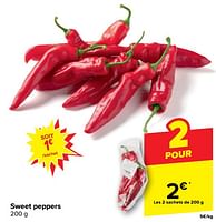 Promotions Sweet peppers - Produit maison - Carrefour  - Valide de 29/05/2024 à 04/06/2024 chez Carrefour