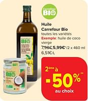 Promotions Huile de coco vierge - Produit maison - Carrefour  - Valide de 29/05/2024 à 10/06/2024 chez Carrefour
