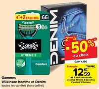 Promotions Les 2 packs de rasoirs jetables xtreme 3 sensitive comfort wilkinson - Wilkinson - Valide de 29/05/2024 à 04/06/2024 chez Carrefour
