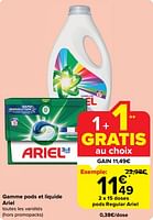 Promotions Pods regular ariel - Ariel - Valide de 29/05/2024 à 04/06/2024 chez Carrefour