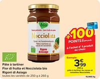 Promotions Pâte à tartiner au cacao et noisettes nocciolata - Rigoni di Asiago - Valide de 29/05/2024 à 10/06/2024 chez Carrefour
