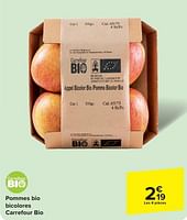 Promotions Pommes bio bicolores carrefour bio - Produit maison - Carrefour  - Valide de 29/05/2024 à 10/06/2024 chez Carrefour