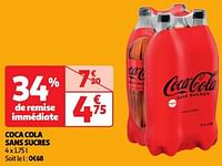 Promoties Coca cola sans sucres - Coca Cola - Geldig van 28/05/2024 tot 02/06/2024 bij Auchan