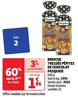 Promoties Brioche tressée pépites de chocolat pasquier - Brioche pasquier - Geldig van 28/05/2024 tot 02/06/2024 bij Auchan