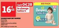 Promoties Changes baby dry pampers - Pampers - Geldig van 28/05/2024 tot 02/06/2024 bij Auchan
