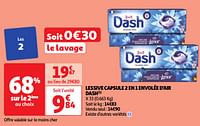 Promoties Lessive capsule 2 en 1 envolée d`air dash - Dash - Geldig van 28/05/2024 tot 02/06/2024 bij Auchan