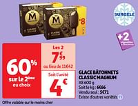Promoties Glace bâtonnets classic magnum - Ola - Geldig van 28/05/2024 tot 02/06/2024 bij Auchan