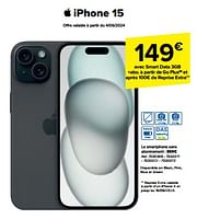 Promotions Apple iphone 15 - Apple - Valide de 29/05/2024 à 17/06/2024 chez Carrefour
