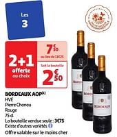 Promotions Bordeaux aop hve pierre chanau rouge - Vins rouges - Valide de 28/05/2024 à 02/06/2024 chez Auchan Ronq