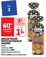 Promoties Brioche tressée pépites de chocolat pasquier - Brioche pasquier - Geldig van 28/05/2024 tot 03/06/2024 bij Auchan