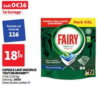 Promoties Capsule lave vaisselle tout en un fairy - Fairy - Geldig van 28/05/2024 tot 03/06/2024 bij Auchan