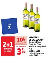 Promoties Igp cotes de gascogne domaine d`aula blanc - Witte wijnen - Geldig van 28/05/2024 tot 03/06/2024 bij Auchan