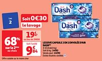 Promoties Lessive capsule 2 en 1 envolée d`air dash - Dash - Geldig van 28/05/2024 tot 03/06/2024 bij Auchan