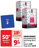 Promoties Vin de france promenade du sud rosé - Rosé wijnen - Geldig van 28/05/2024 tot 03/06/2024 bij Auchan