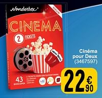 Promotions Cinéma pour deux - Wonderbox - Valide de 28/05/2024 à 10/06/2024 chez Cora