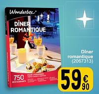 Promotions Dîner romantique - Wonderbox - Valide de 28/05/2024 à 10/06/2024 chez Cora