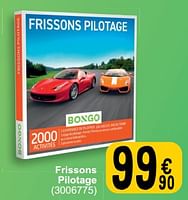 Promotions Frissons pilotage - Bongo - Valide de 28/05/2024 à 10/06/2024 chez Cora