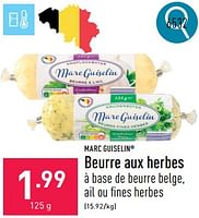 Promotions Beurre aux herbes - Marc Guiselin - Valide de 03/06/2024 à 09/06/2024 chez Aldi