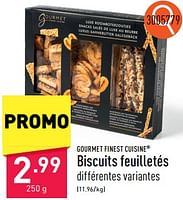 Promotions Biscuits feuilletés - Gourmet Finest Cuisine - Valide de 05/06/2024 à 09/06/2024 chez Aldi