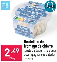 Promotions Boulettes de fromage de chèvre - Produit maison - Aldi - Valide de 03/06/2024 à 09/06/2024 chez Aldi