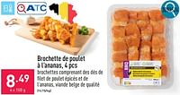 Promotions Brochette de poulet à l’ananas - Produit maison - Aldi - Valide de 03/06/2024 à 09/06/2024 chez Aldi
