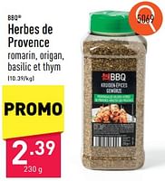 Promotions Herbes de provence - BBQ - Valide de 05/06/2024 à 09/06/2024 chez Aldi