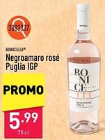 Promotions Negroamaro rosé puglia igp - Vins rosé - Valide de 06/06/2024 à 09/06/2024 chez Aldi