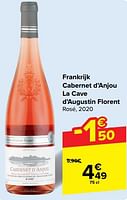 Promoties Cabernet d’anjou la cave d’augustin florent rosé - Rosé wijnen - Geldig van 29/05/2024 tot 10/06/2024 bij Carrefour
