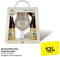 Promoties Geschenkdoos bier tripel karmeliet - TRipel Karmeliet - Geldig van 29/05/2024 tot 10/06/2024 bij Carrefour