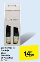 Promoties Geschenkdoos frankrijk elzas pinot gris en pinot noir - Witte wijnen - Geldig van 29/05/2024 tot 10/06/2024 bij Carrefour