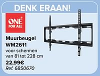Promoties Muurbeugel wm2611 - Oneforall - Geldig van 29/05/2024 tot 10/06/2024 bij Carrefour