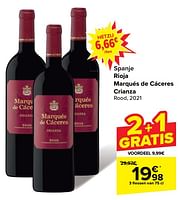 Promoties Rioja marqués de cáceres crianza rood - Rode wijnen - Geldig van 29/05/2024 tot 10/06/2024 bij Carrefour