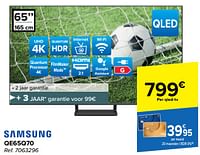 Promoties Samsung qled-tv qe65q70 - Samsung - Geldig van 29/05/2024 tot 10/06/2024 bij Carrefour