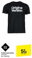 Promoties T-shirt voor heren - Tex - Geldig van 29/05/2024 tot 10/06/2024 bij Carrefour