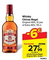 Promoties Whisky chivas regal original - Chivas Regal - Geldig van 29/05/2024 tot 10/06/2024 bij Carrefour