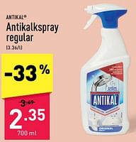 Promoties Antikalkspray regular - Antikal - Geldig van 03/06/2024 tot 14/06/2024 bij Aldi