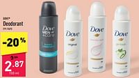 Promoties Deodorant - Dove - Geldig van 03/06/2024 tot 14/06/2024 bij Aldi