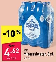 Promoties Mineraalwater - Spa - Geldig van 08/06/2024 tot 14/06/2024 bij Aldi