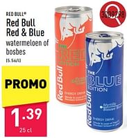 Promoties Red bull red + blue - Red Bull - Geldig van 07/06/2024 tot 09/06/2024 bij Aldi
