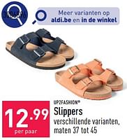 Promoties Slippers - UP2Fashion - Geldig van 08/06/2024 tot 09/06/2024 bij Aldi