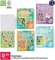 Promoties Stickerboekje - Huismerk - Aldi - Geldig van 08/06/2024 tot 09/06/2024 bij Aldi