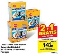 Promoties Dental snack voor honden dentastix small - Pedigree - Geldig van 29/05/2024 tot 10/06/2024 bij Carrefour