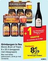 Promoties Grimbergen dubbel - Grimbergen - Geldig van 29/05/2024 tot 10/06/2024 bij Carrefour