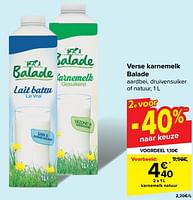 Promoties Karnemelk natuur - Balade - Geldig van 29/05/2024 tot 10/06/2024 bij Carrefour