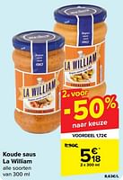 Promoties Koude saus la william - La William - Geldig van 29/05/2024 tot 10/06/2024 bij Carrefour