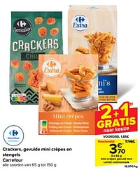 Mini crêpes gevuld met comté notensmaak-Huismerk - Carrefour 